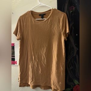 tan small oversized tee